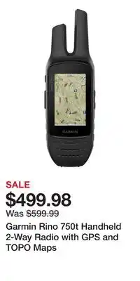Cabela's Garmin Rino 750t Handheld 2-Way Radio with GPS and TOPO Maps offer