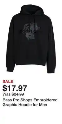 Cabela's Bass Pro Shops Embroidered Graphic Hoodie for Men offer