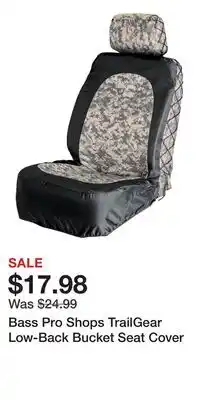 Cabela's Bass Pro Shops TrailGear Low-Back Bucket Seat Cover offer