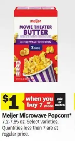 Meijer Meijer Microwave Popcorn offer