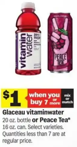 Meijer Glaceau vitaminwater or peace tea offer