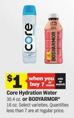 Meijer Core hydration water or bodyarmor offer