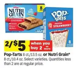 Meijer Pop-Tarts or Nutri Grain offer