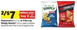 Meijer Popcorners or Frito-Lay Simply Snacks offer