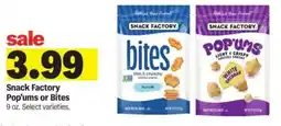 Meijer Snack Factory Pop'ums or Bites offer