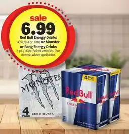 Meijer Red Bull Energy Drinks and Monster or Bang Energy Drinks offer
