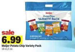 Meijer Meijer Potato Chip Variety Pack offer