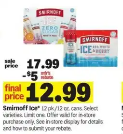 Meijer Smirnoff Ice offer