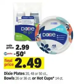 Meijer Dixie Plates and Bowls or Hot Cups offer