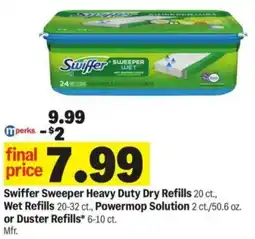 Meijer Swiffer Sweeper Heavy Duty Dry Refills offer