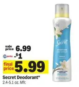 Meijer Secret Deodorant offer