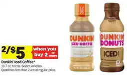 Meijer Dunkin' Iced Coffee offer