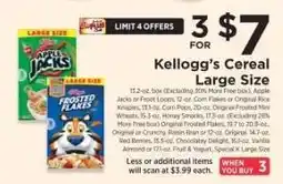 ShopRite Kellogg's Cereal Large Size offer