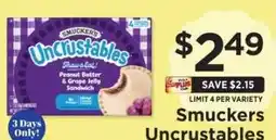 ShopRite Smucker´s Uncrustables offer
