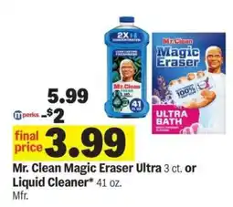 Meijer Mr. Clean Magic Eraser Ultra or Liquid Cleaner offer