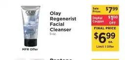 ShopRite Olay Regenerist Facial Cleanser offer