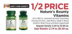 ShopRite Nature's Bounty Vitamins offer