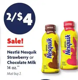 Family Dollar Nestlé Nesquik Strawberry or Chocolate Milk offer