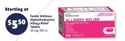 Family Dollar Family Wellness Diphenhydramine Allergy Relief Tablets offer