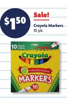 Family Dollar Crayola Markers offer