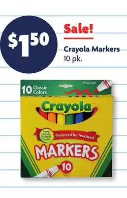 Family Dollar Crayola Markers offer