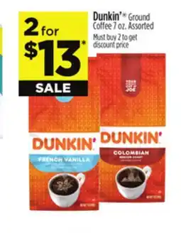 Dollar General Dunkin' Ground Coffee offer