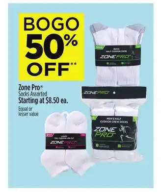Dollar General Zone Pro Socks offer