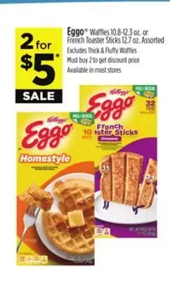 Dollar General Eggo Waffles 10.8-12.3 oz. or French Toaster Sticks 12.7 oz offer
