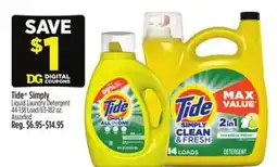 Dollar General Tide Simply Liquid Laundry Detergent offer