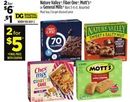 Dollar General Nature Valley , Fiber One , Mott's or General Mills Bars offer