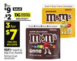 Dollar General M & M' s Grab N'Go Bags offer