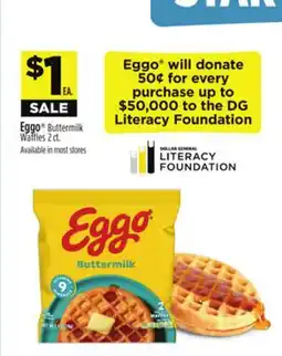 Dollar General Eggo Buttermilk Waffles offer