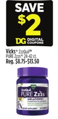 Dollar General Vicks ZzzQuil TM PURE Zzzs offer