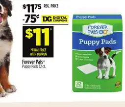 Dollar General Forever Pals Puppy Pads offer