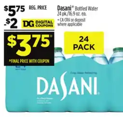 Dollar General Dasani Bottled Water offer