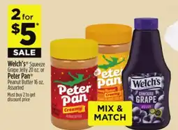 Dollar General Welch's Squeeze Grape Jelly 20 oz. or Peter Pan Peanut Butter 16 oz offer
