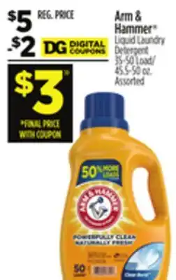 Dollar General Arm & Hammer Liquid Laundry Detergent offer