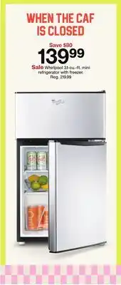 Target Whirlpool 3.1-cu.-ft. mini refrigerator with freezer offer