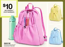 Target All In Motion cinch backpack offer