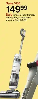 Target Tineco iFloor 3 Breeze wet/dry bagless cordless vacuum offer
