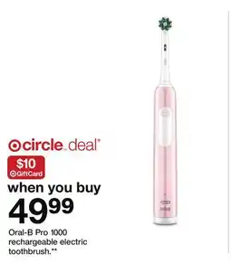 Target Oral-B Pro 1000 rechargeable electric toothbrush offer