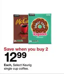 Target Select Keurig single cup coffee offer