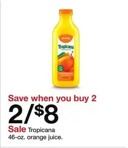 Target Tropicana 46-oz. orange juice offer