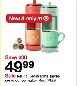 Target Keurig K-Mini Mate single-serve coffee maker offer