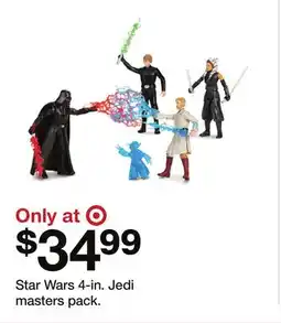 Target Star Wars 4-in. Jedi masters pack offer