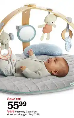 Target Ingenuity Cozy Spot duvet activity gym offer