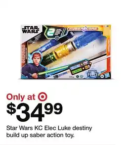 Target Star Wars KC Elec Luke destiny build up saber action toy offer