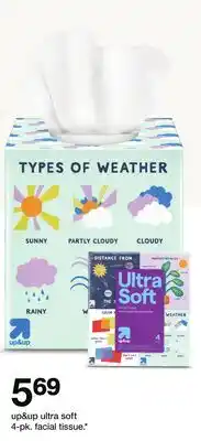 Target up & up ultra soft 4-pk. facial tissue offer