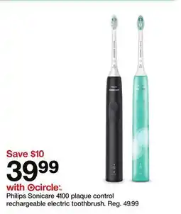 Target Philips Sonicare 4100 plaque control rechargeable electric toothbrush offer