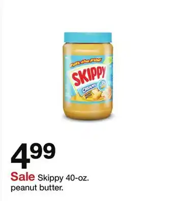Target Skippy 40-oz. peanut butter offer
